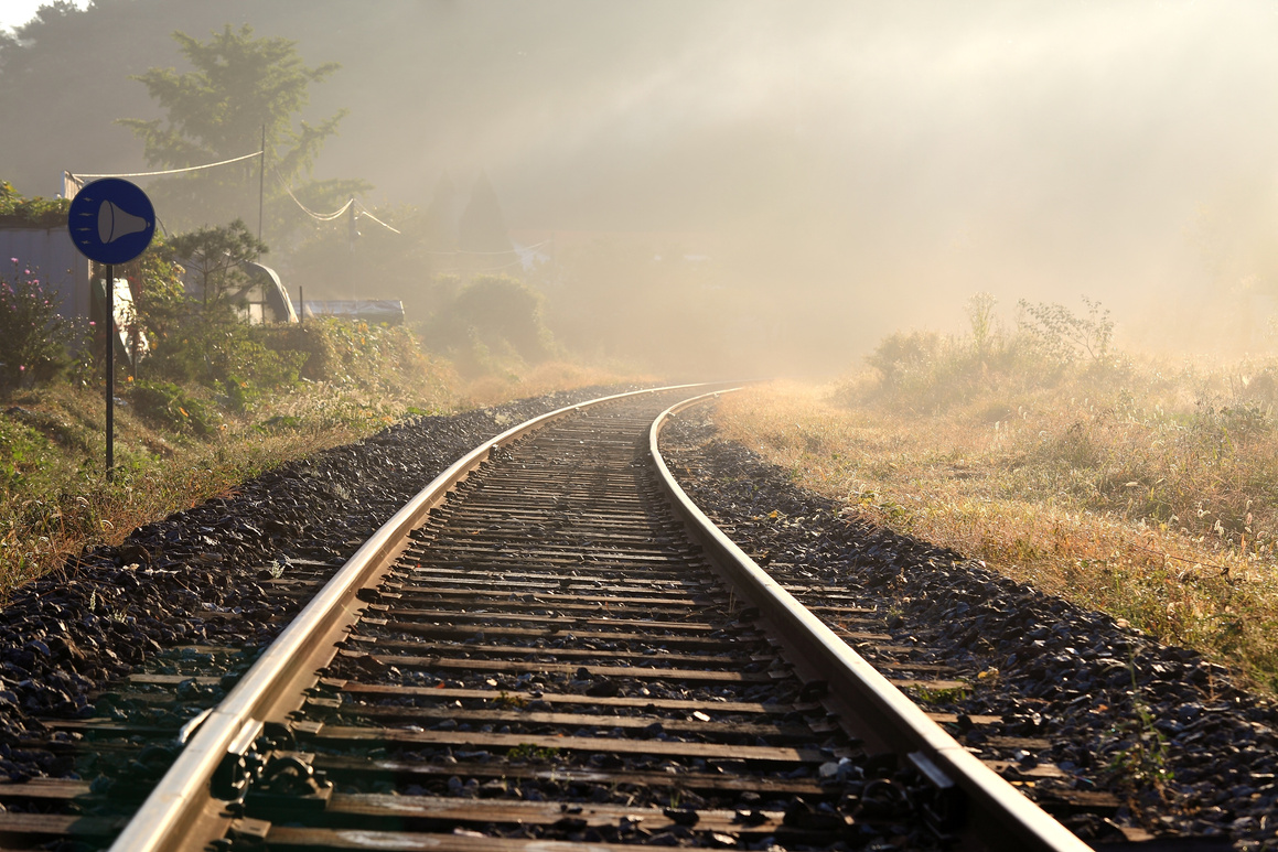 Foggy Railroad Track
